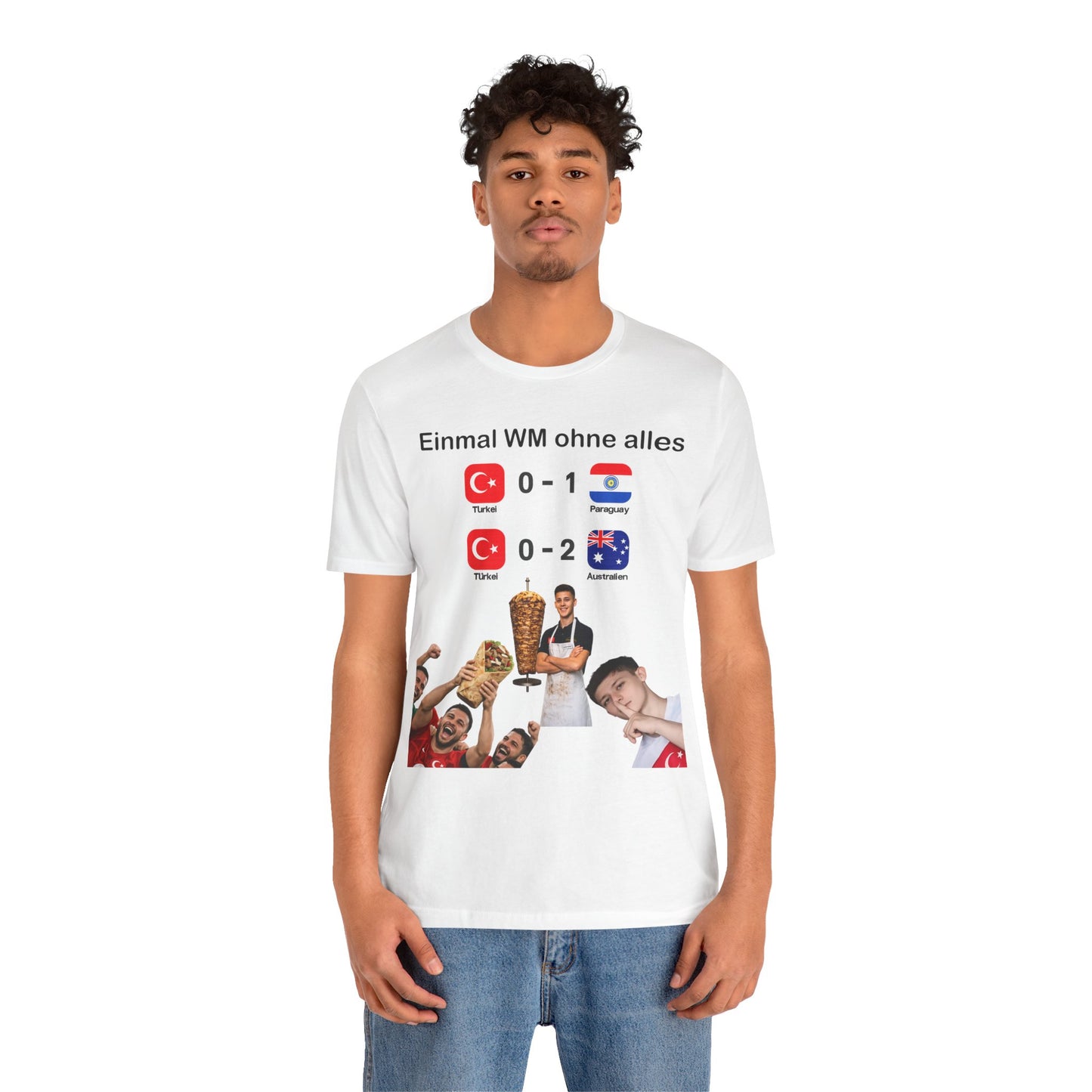 Soccer Scoreboard Tee — "Einmal WM ohne alles" Match Results Shirt