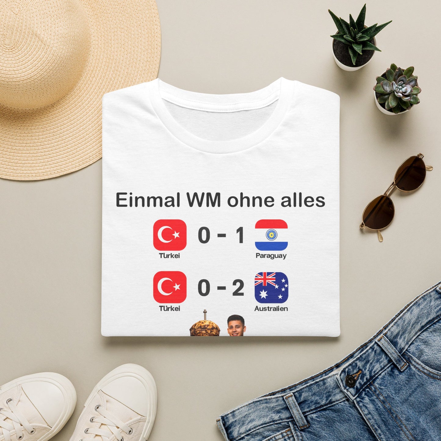 T-Shirt — "Einmal WM ohne alles" Turkey Scoreboard World Cup Graphic Tee