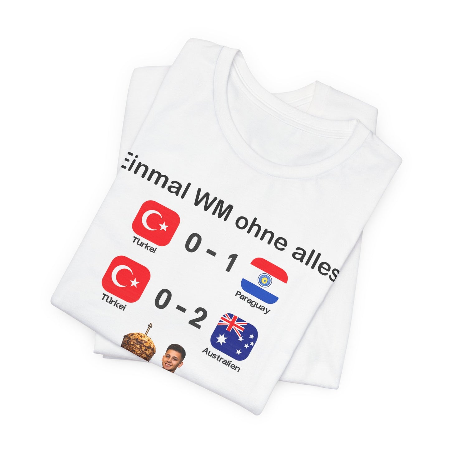 Soccer Scoreboard Tee — "Einmal WM ohne alles" Match Results Shirt